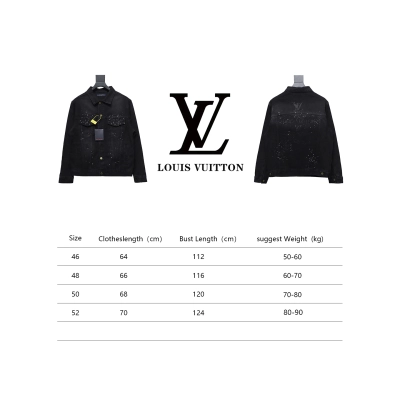 Louis Vuitton Gypsophila Hot Diamond Embroidered Denim Jacket Black 02
