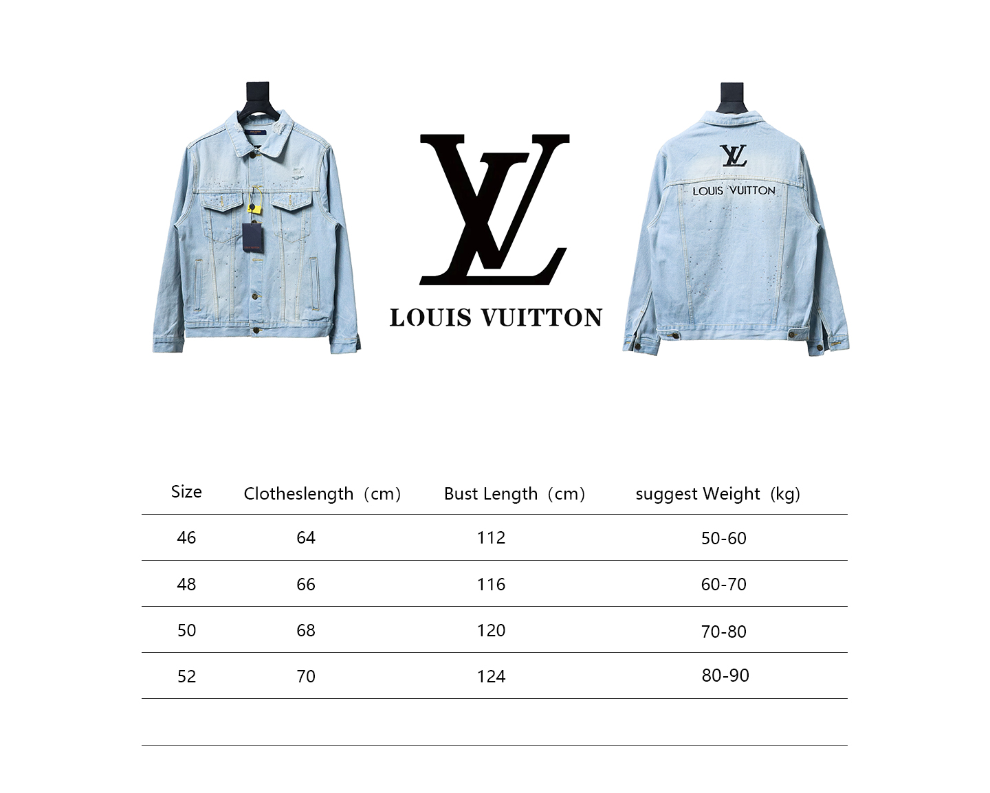 Louis Vuitton Gypsophila Hot Diamond Embroidered Denim Jacket Blue