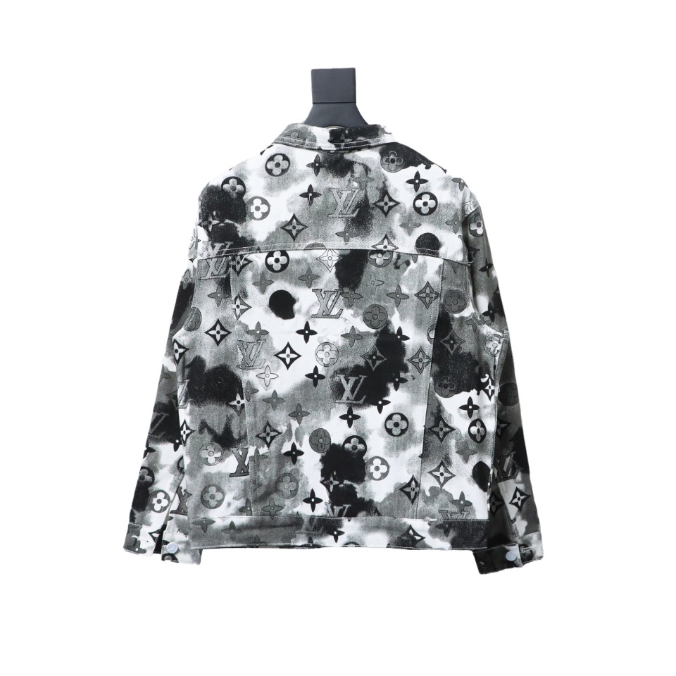 Louis Vuitton Ink Camouflage Monogram Print Denim Jacket