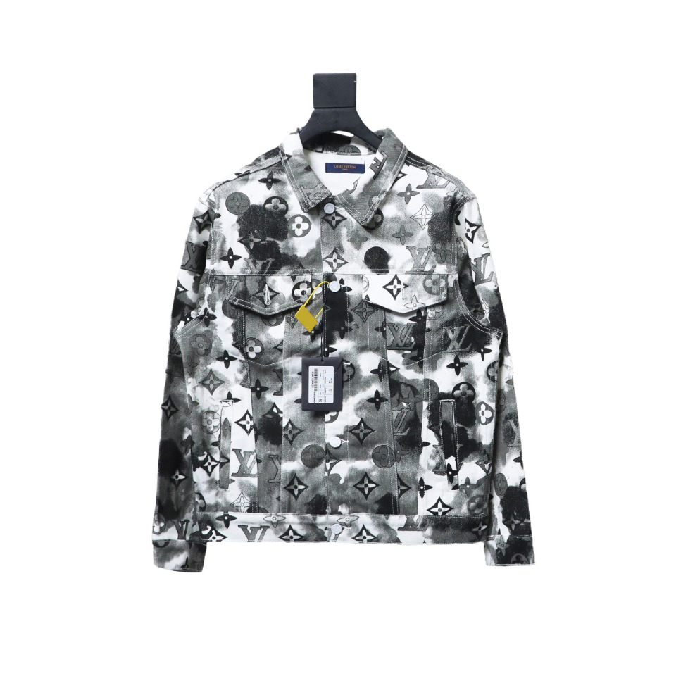 Louis Vuitton Ink Camouflage Monogram Print Denim Jacket