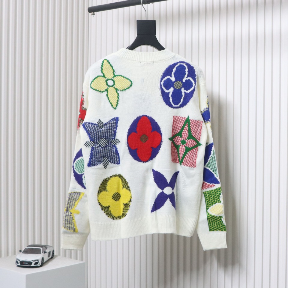 Louis Vuitton Jacquard Logo Knitted Crewneck Sweater