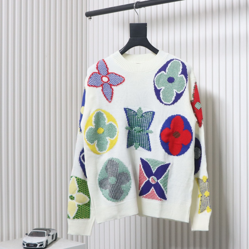 Louis Vuitton Jacquard Logo Knitted Crewneck Sweater