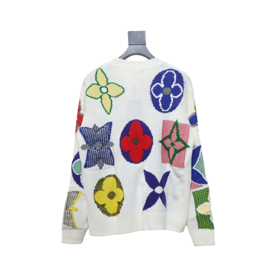 Louis Vuitton Jacquard Logo Knitted Crewneck Sweater