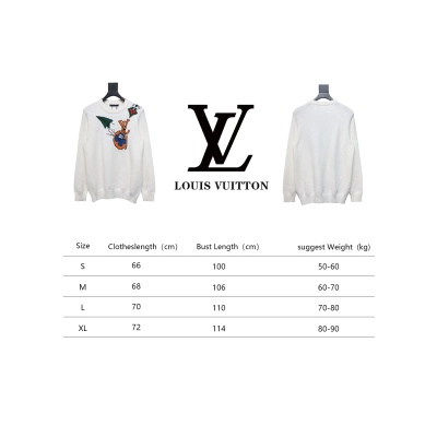 Louis Vuitton Kiddie Paper Plane Knitted Jacquard Round Neck Pullover Sweater 02