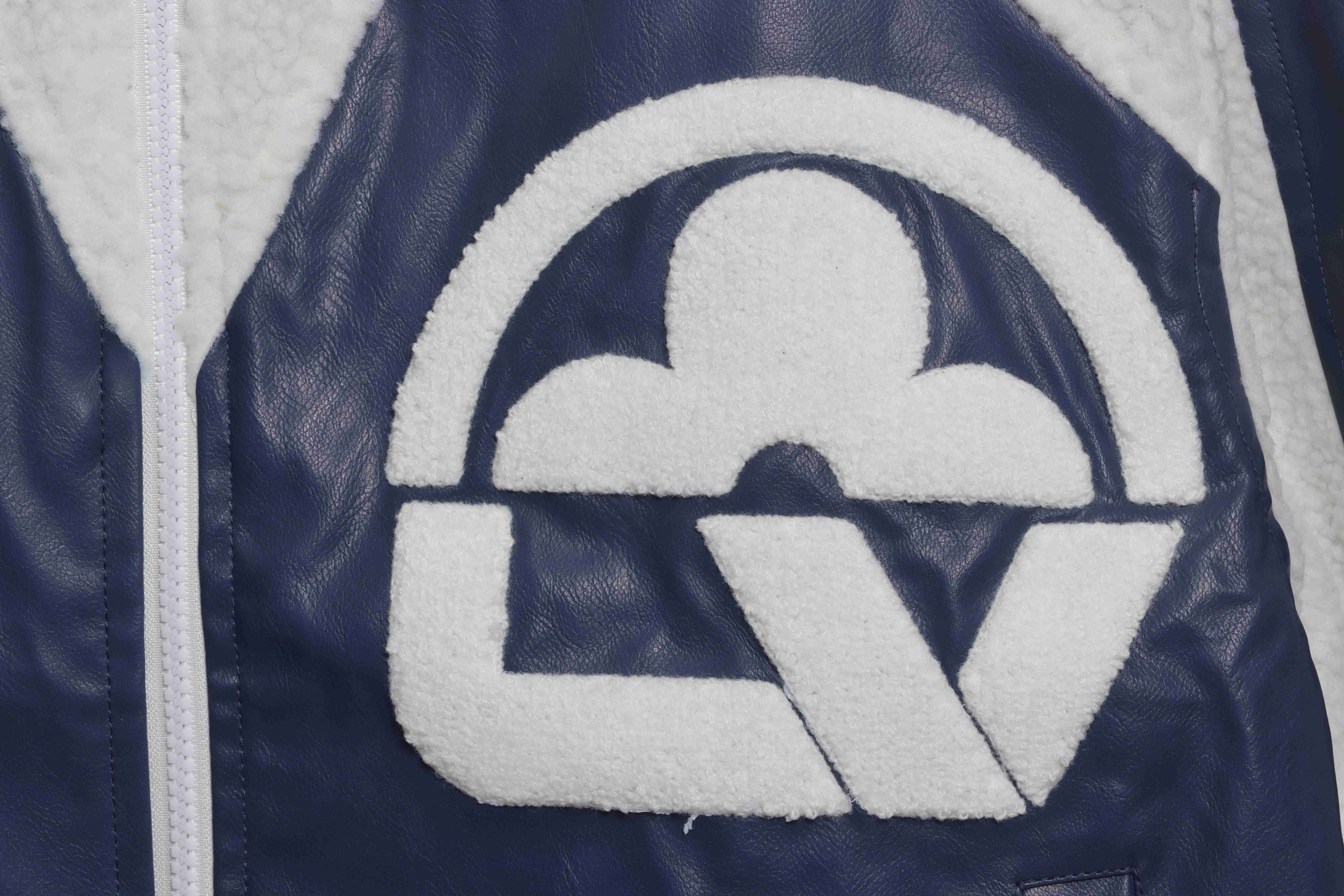 Louis Vuitton Logo Patch Sleeve Baseball Jacket