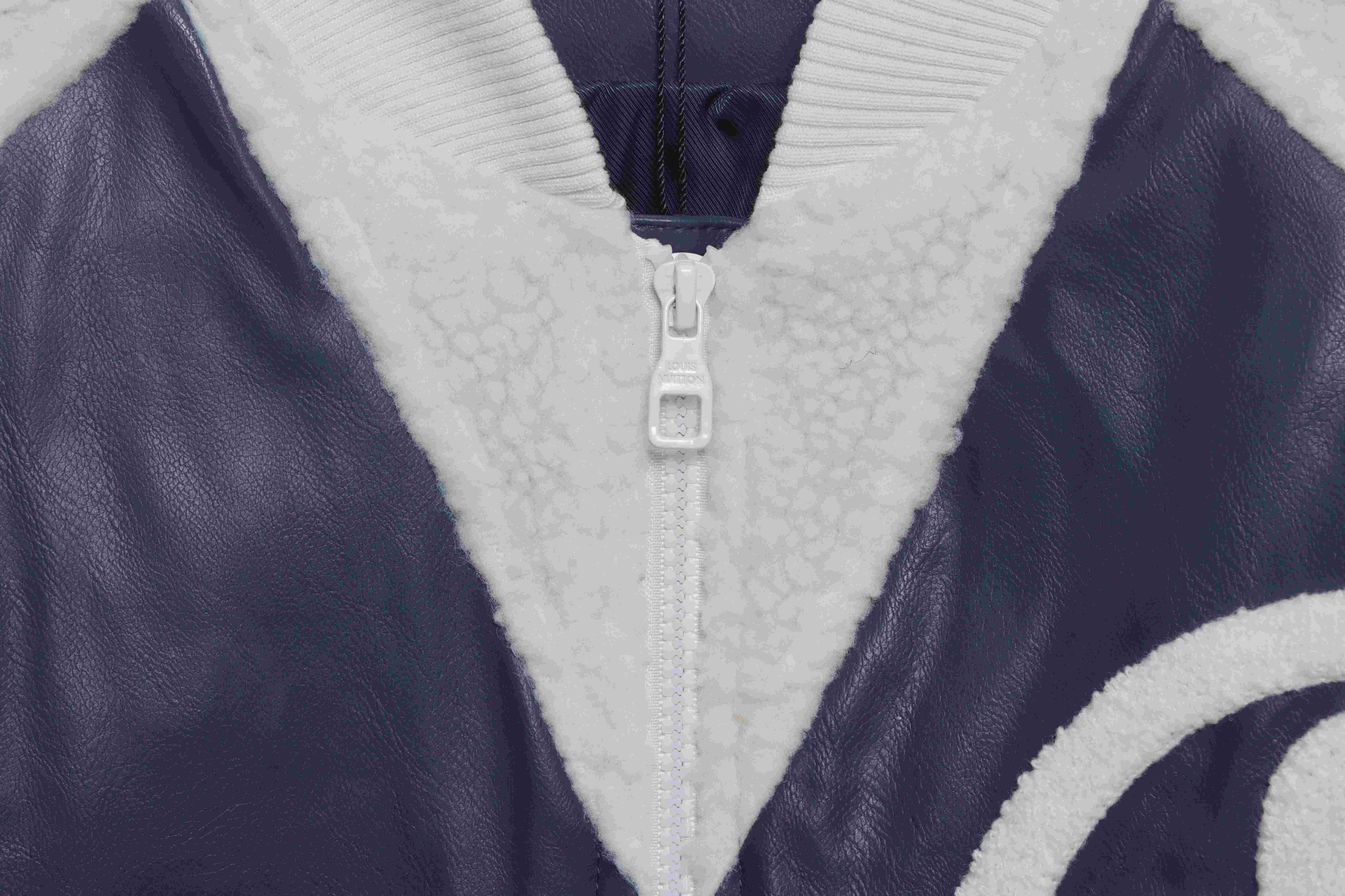 Louis Vuitton Logo Patch Sleeve Baseball Jacket