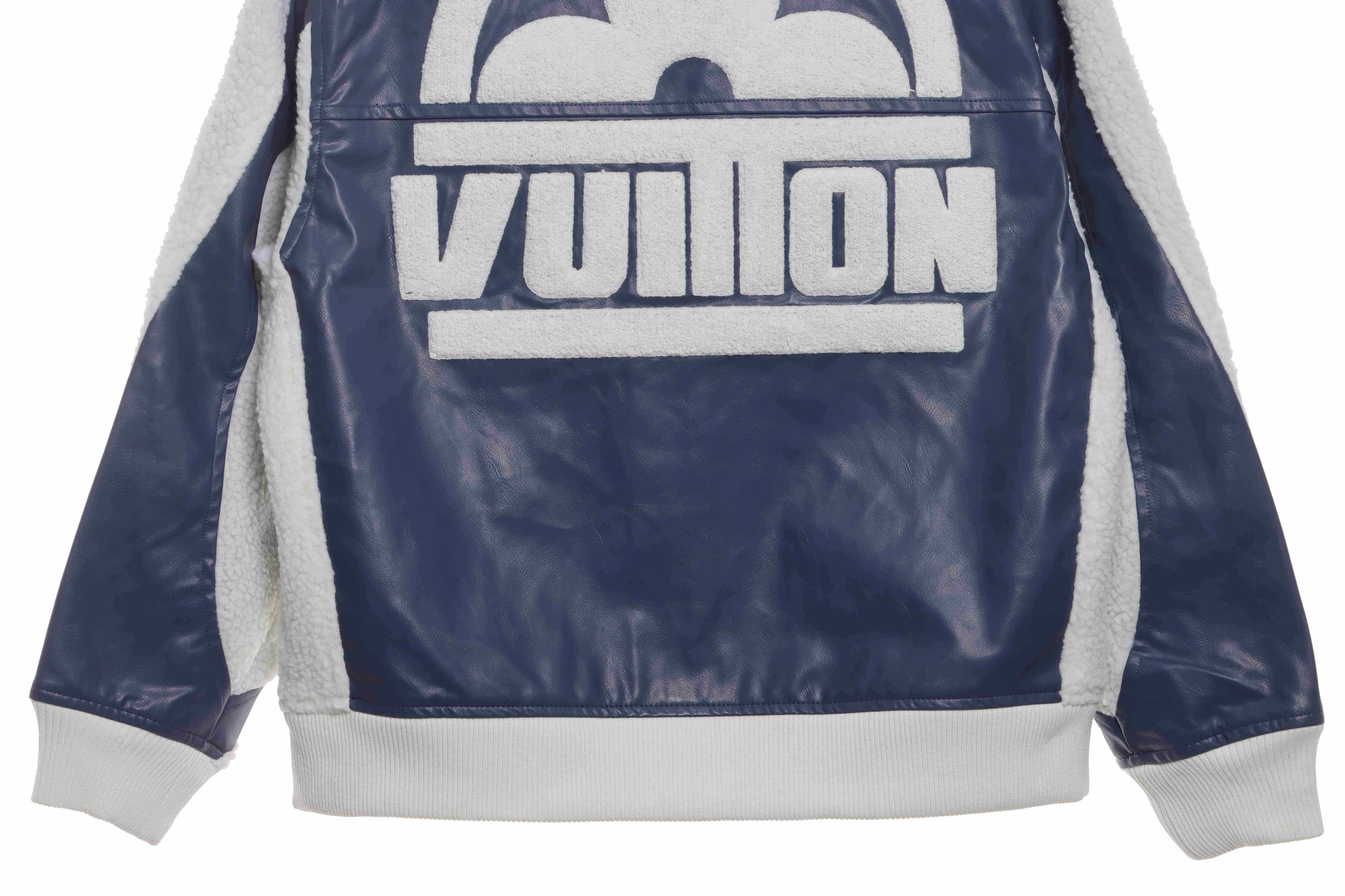 Louis Vuitton Logo Patch Sleeve Baseball Jacket