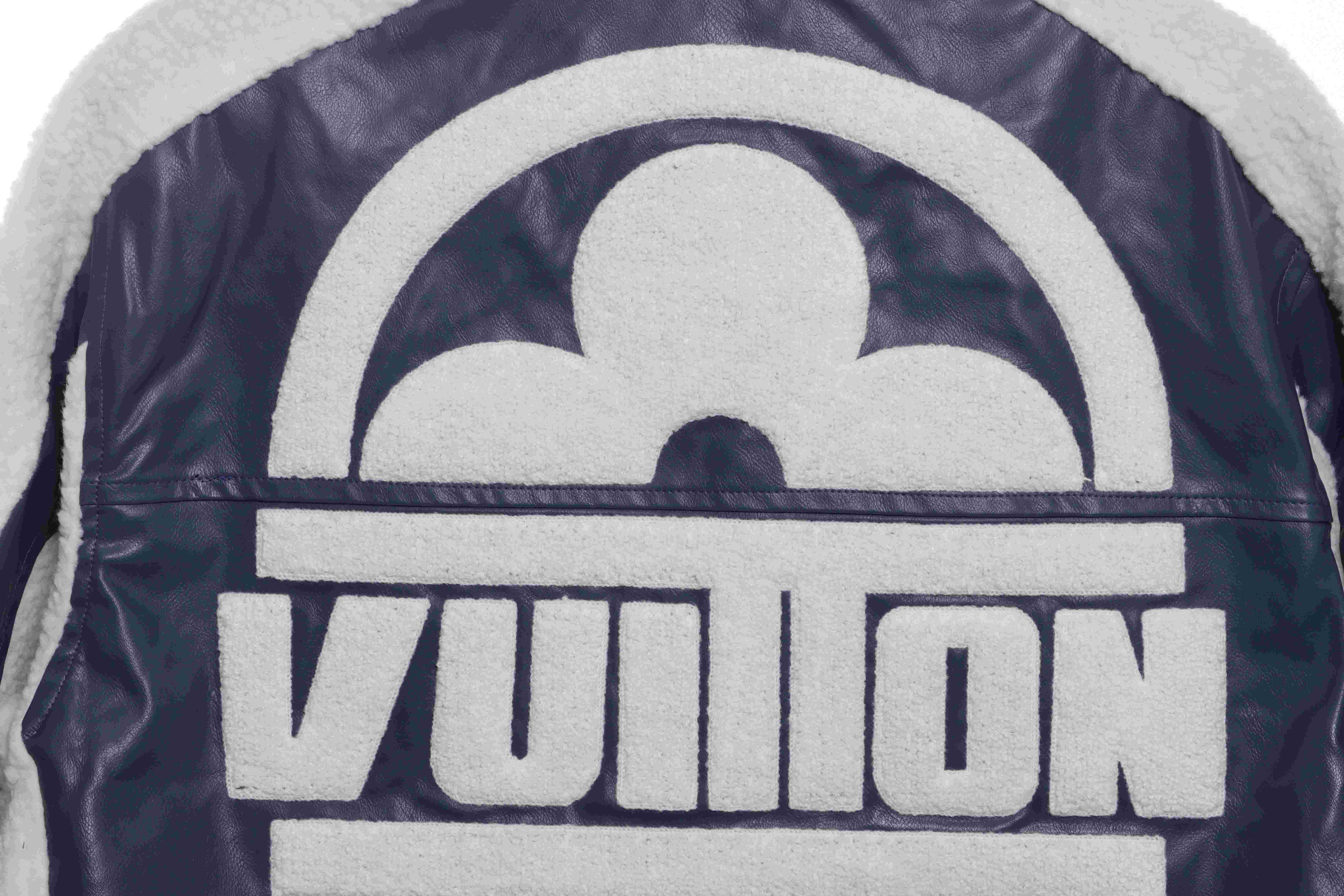 Louis Vuitton Logo Patch Sleeve Baseball Jacket