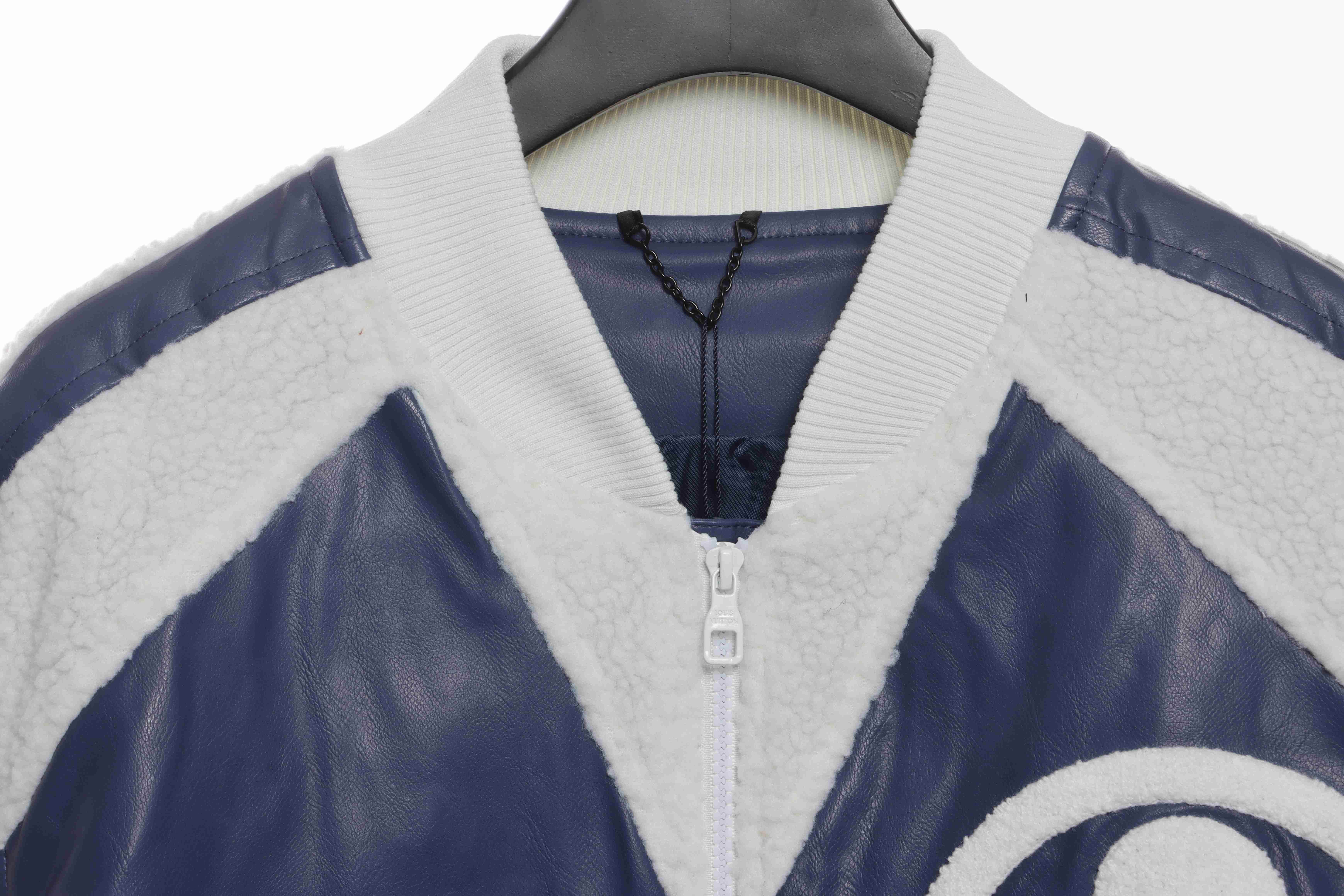 Louis Vuitton Logo Patch Sleeve Baseball Jacket