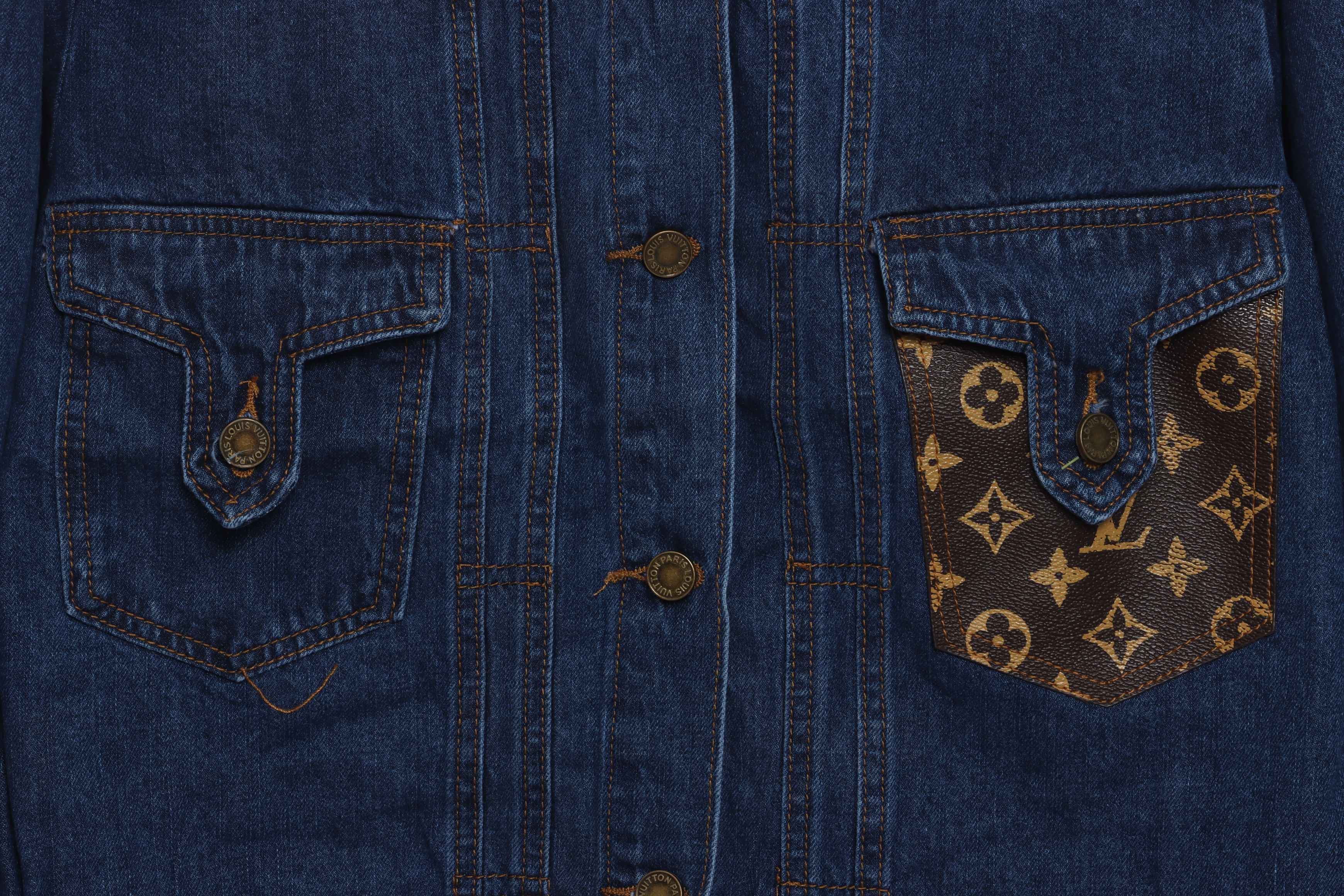 Louis Vuitton Monogram Canvas Pocket Denim Jacket Blue