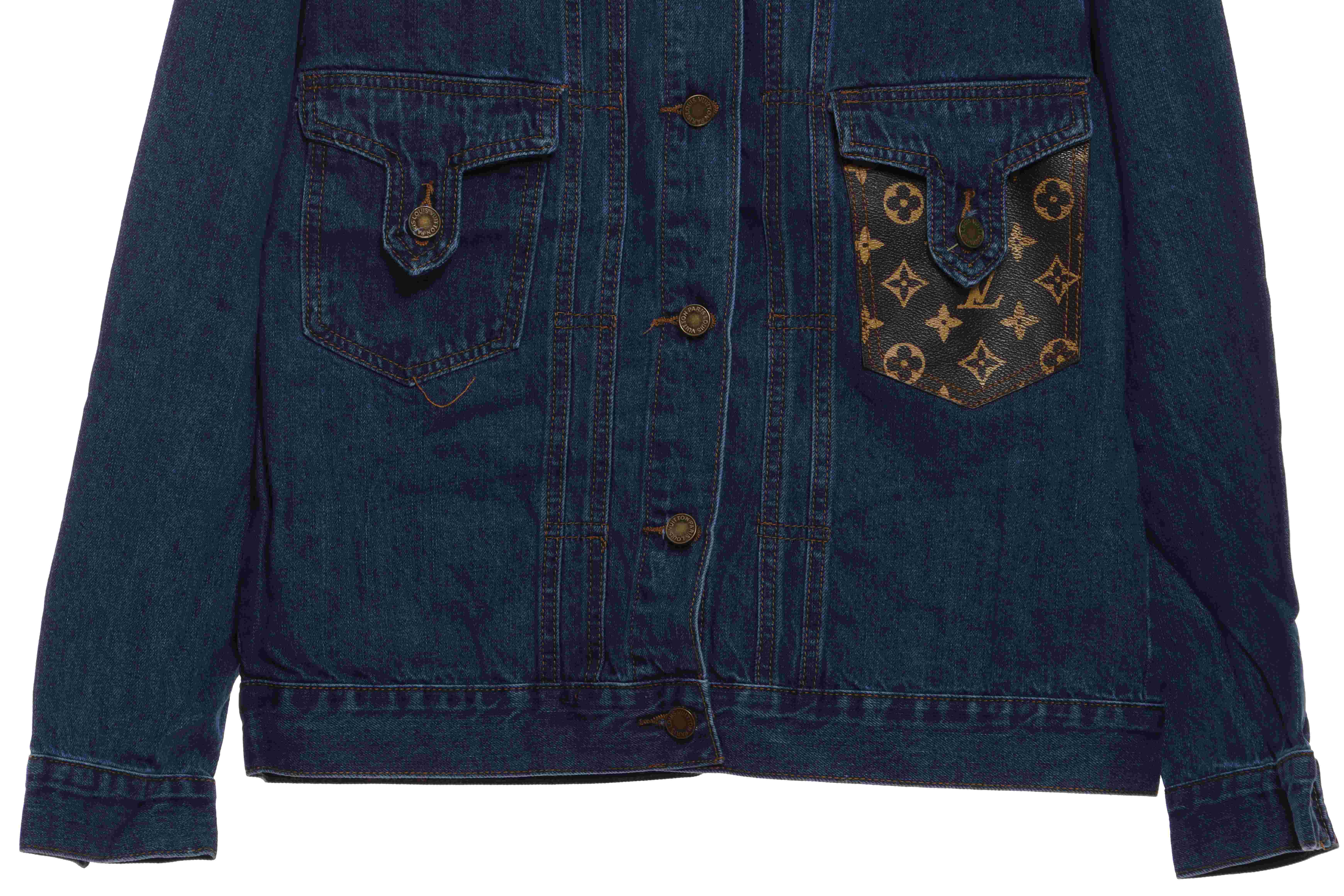Louis Vuitton Monogram Canvas Pocket Denim Jacket Blue