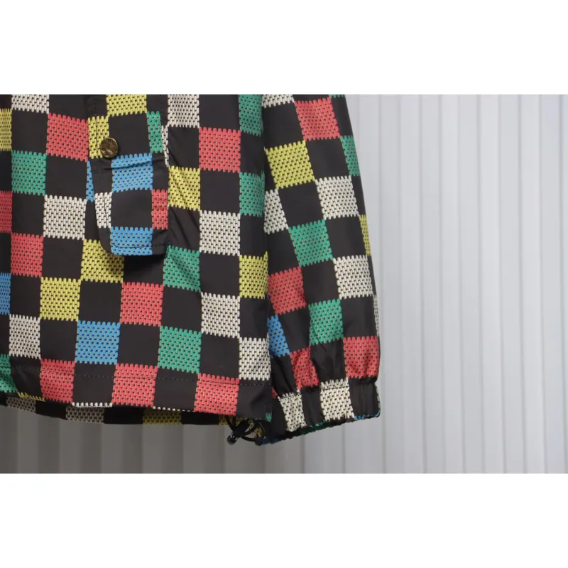 Louis Vuitton Monogram Checkerboard Hooded Windbreaker Jacket