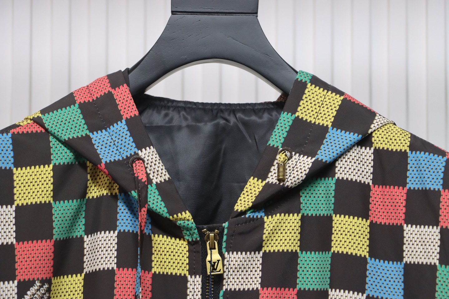 Louis Vuitton Monogram Checkerboard Hooded Windbreaker Jacket