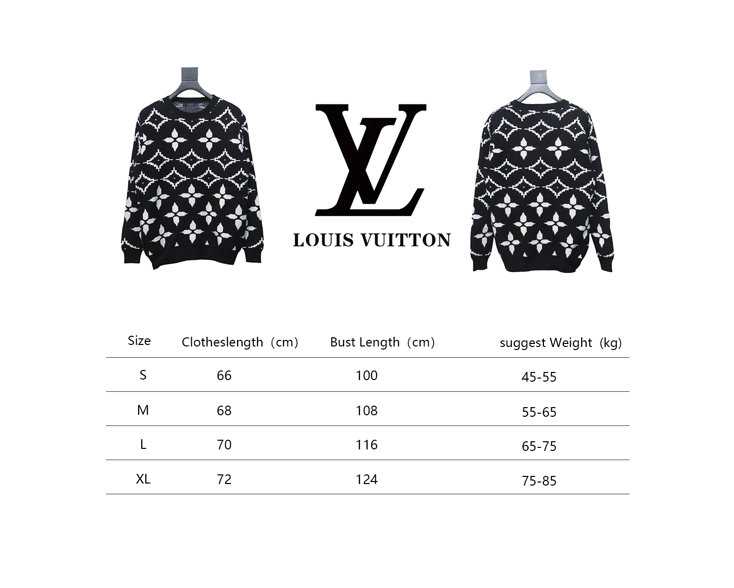 Louis Vuitton Monogram PrintDouble-Line Jacquard Sweater