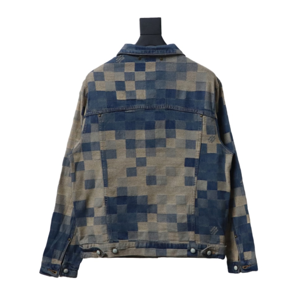 Louis Vuitton Pixel Checkerboard Denim Jacket
