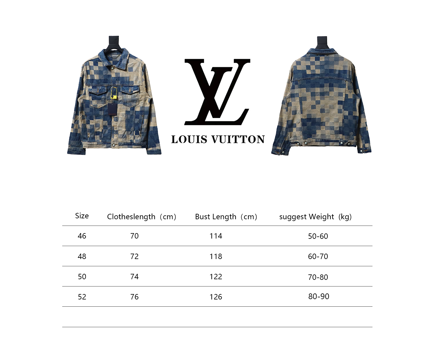 Louis Vuitton Pixel Checkerboard Denim Jacket