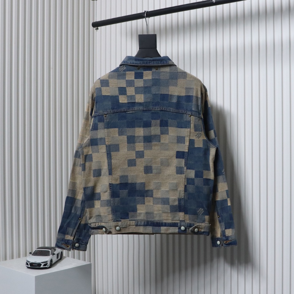 Louis Vuitton Pixel Checkerboard Denim Jacket