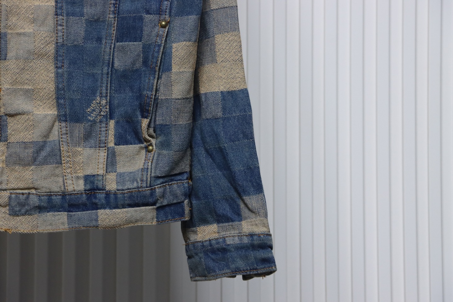 Louis Vuitton Pixel Checkerboard Denim Jacket