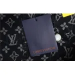 Louis Vuitton Simple All-Over Jacquard Logo Denim Jacket
