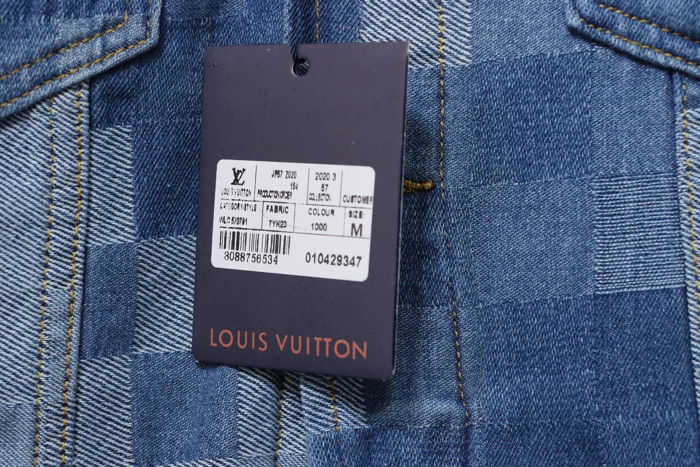 Louis Vuitton Template Mosaic Checkerboard Denim Jacket