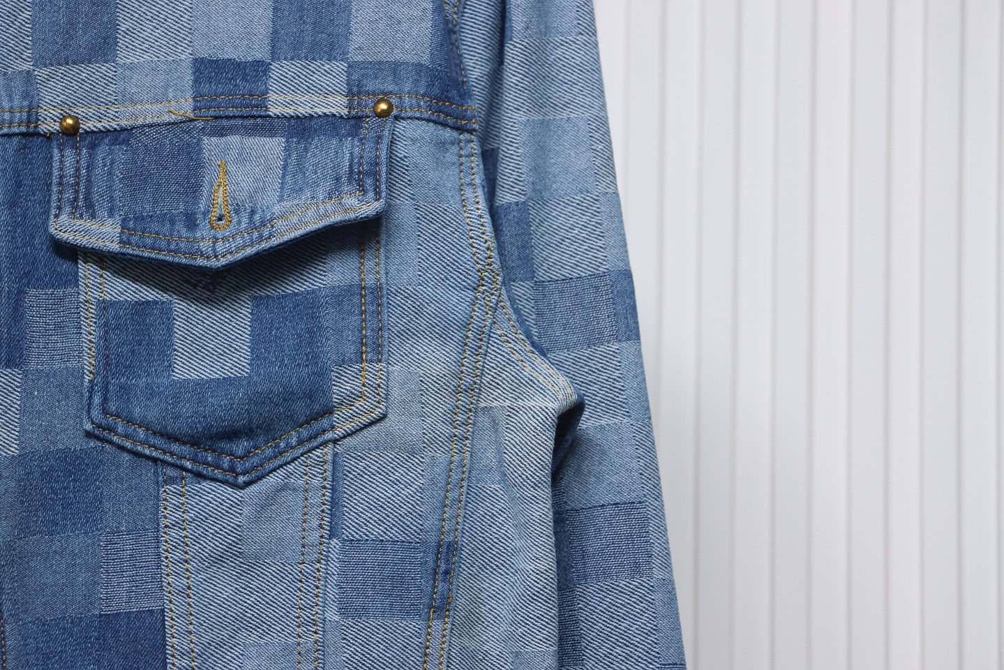 Louis Vuitton Template Mosaic Checkerboard Denim Jacket
