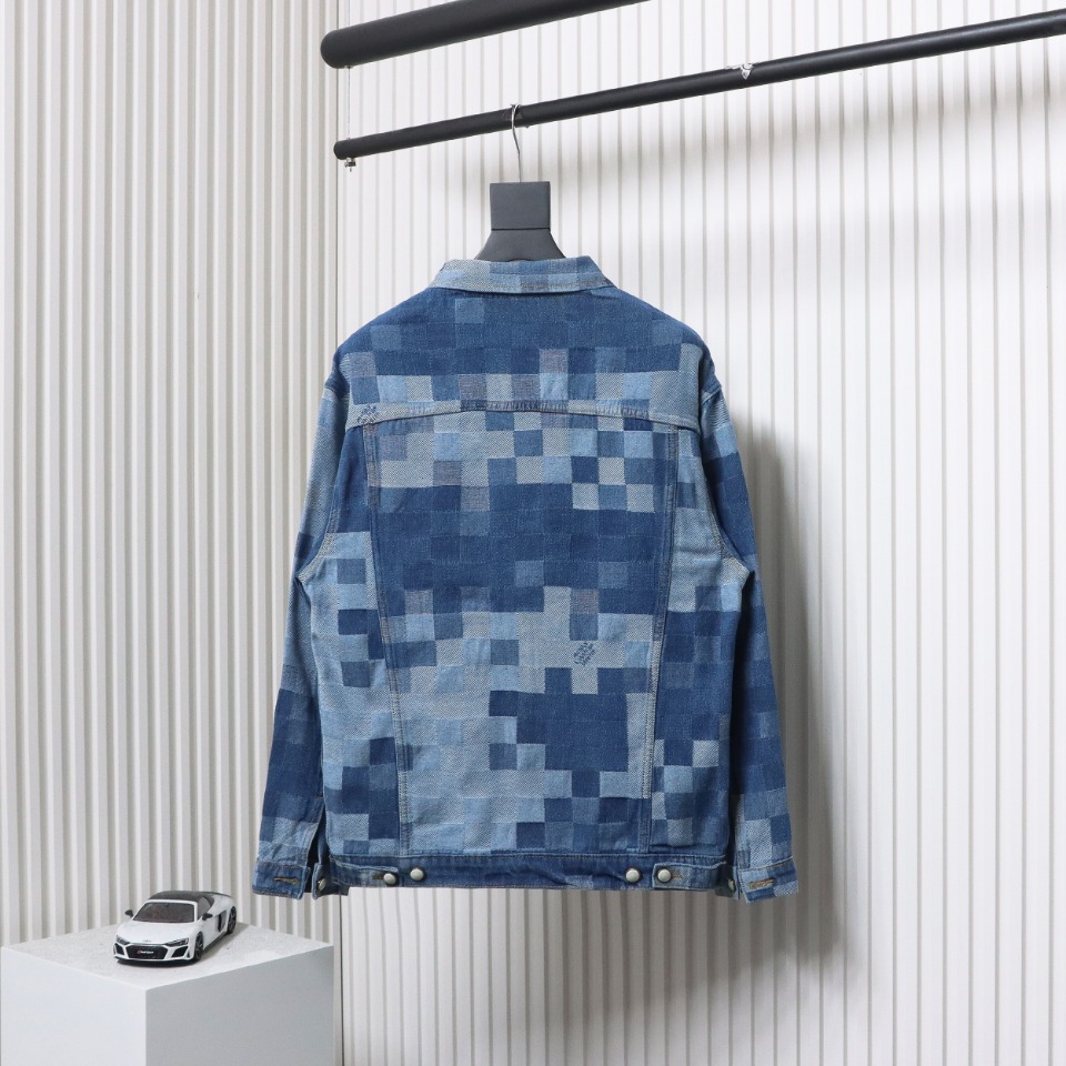 Louis Vuitton Template Mosaic Checkerboard Denim Jacket