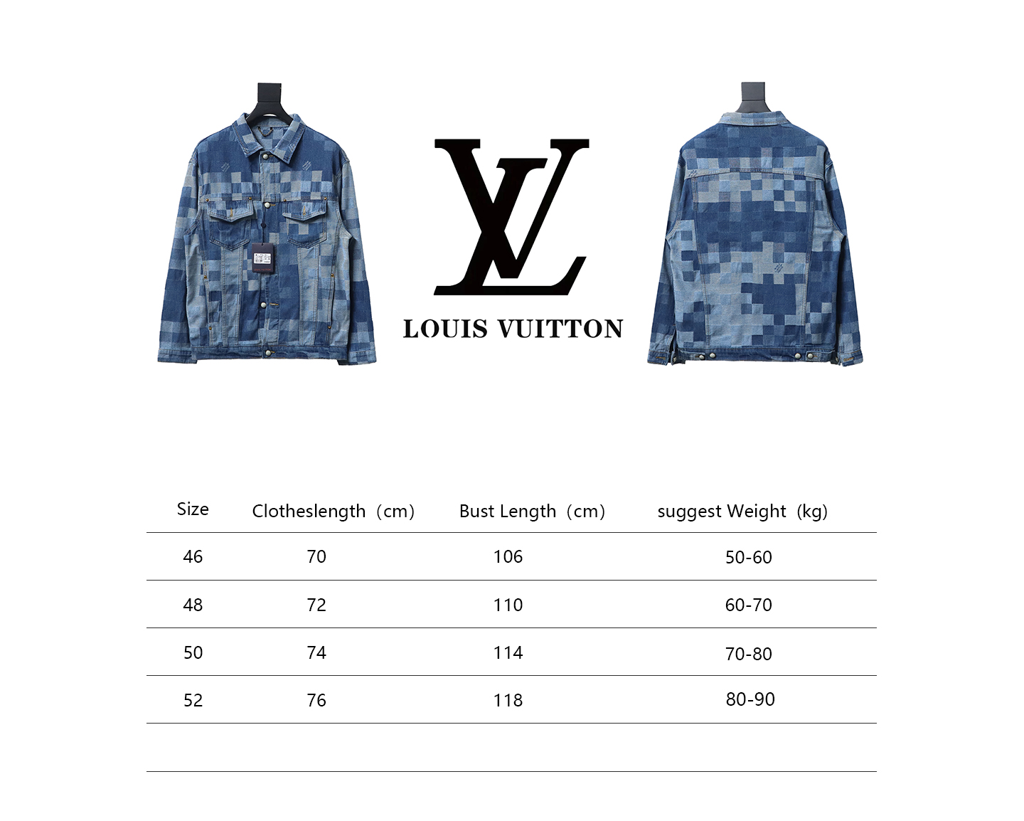 Louis Vuitton Template Mosaic Checkerboard Denim Jacket
