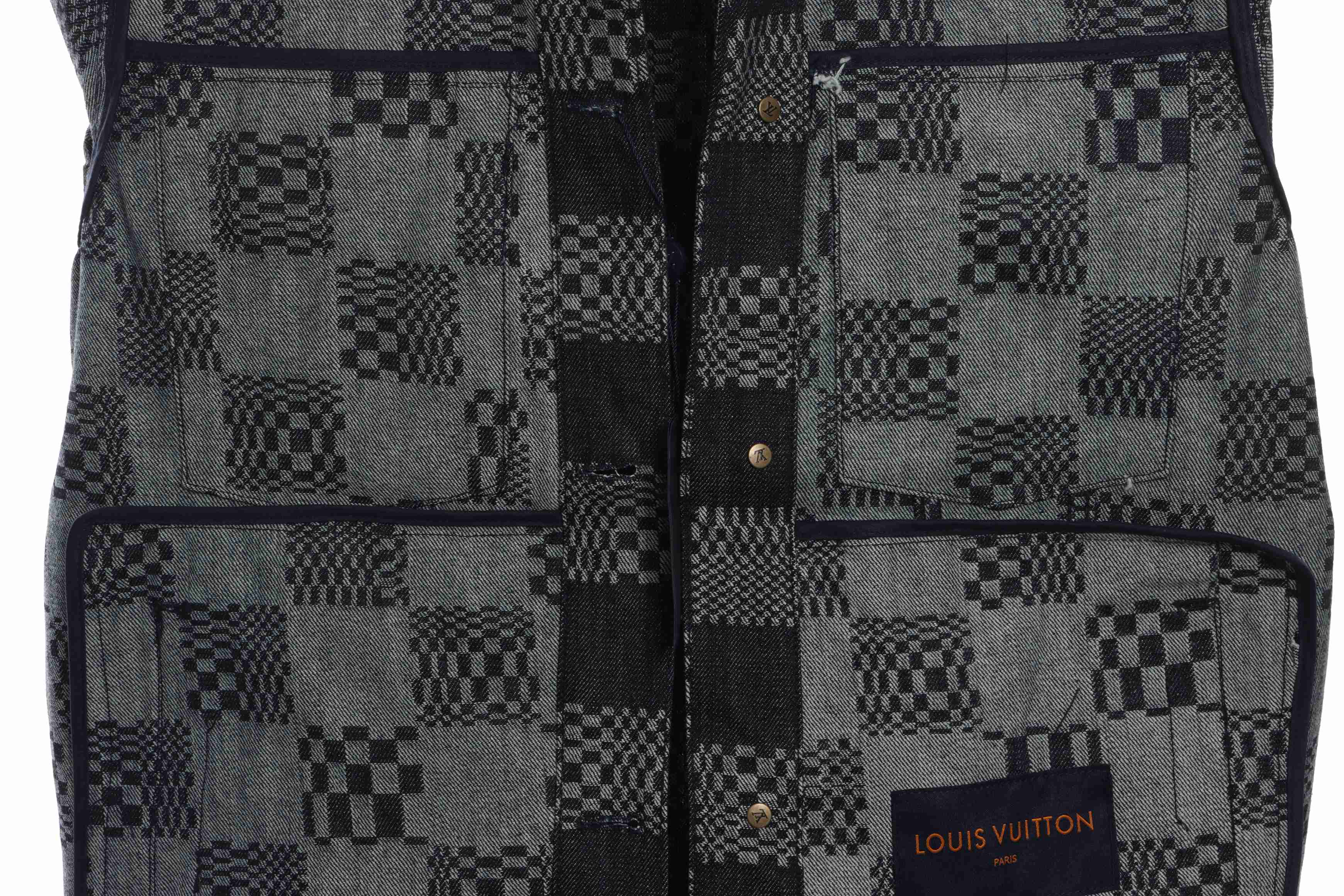 Louis Vuitton Twisted Checkerboard Denim Jacket