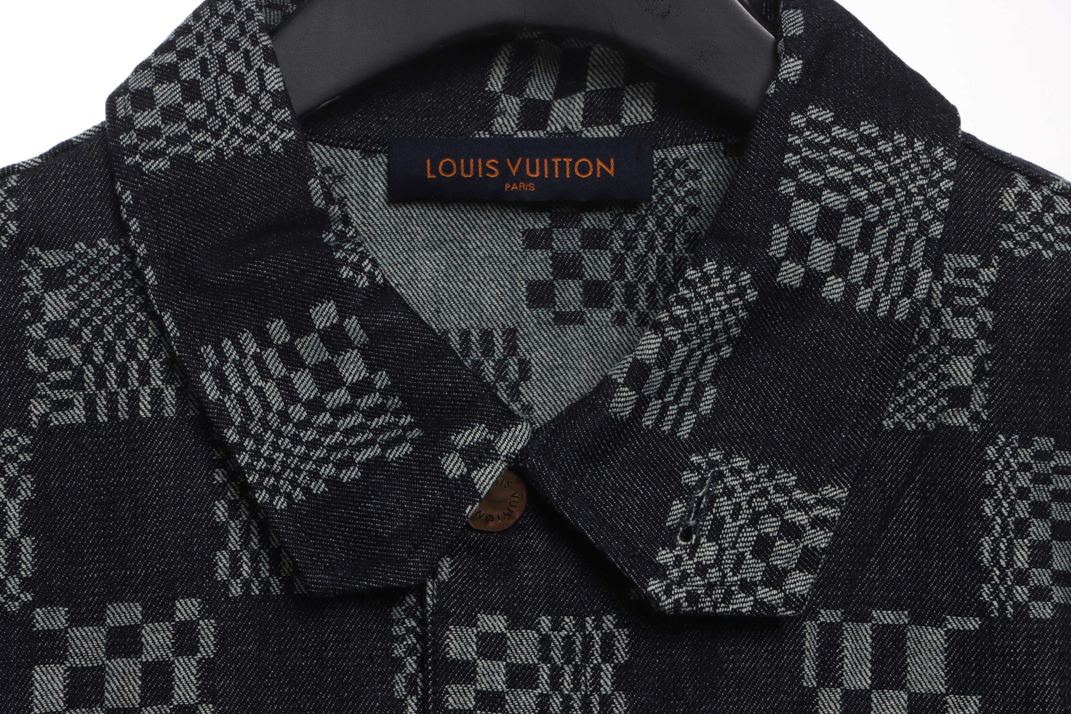 Louis Vuitton Twisted Checkerboard Denim Jacket