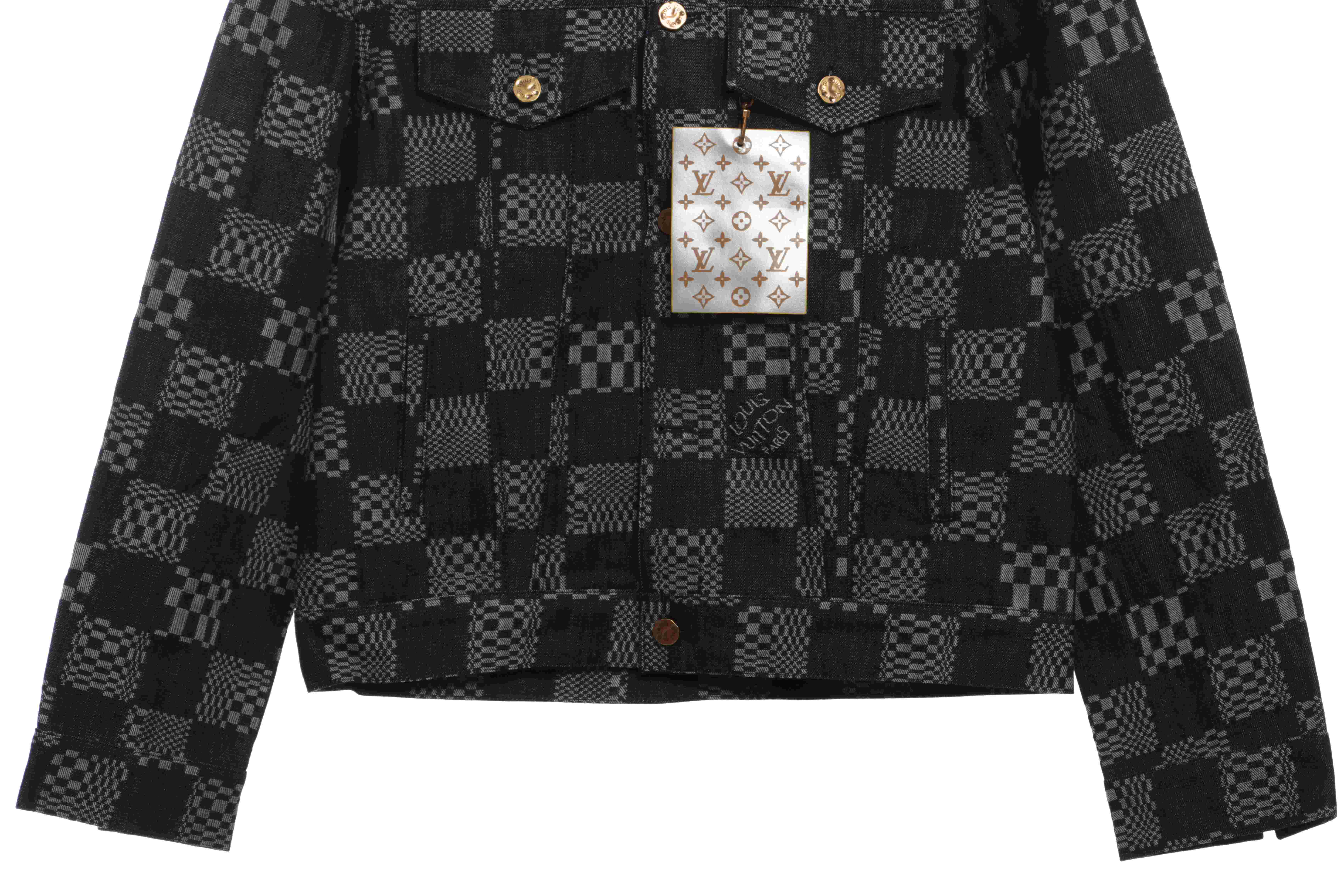Louis Vuitton Twisted Checkerboard Denim Jacket