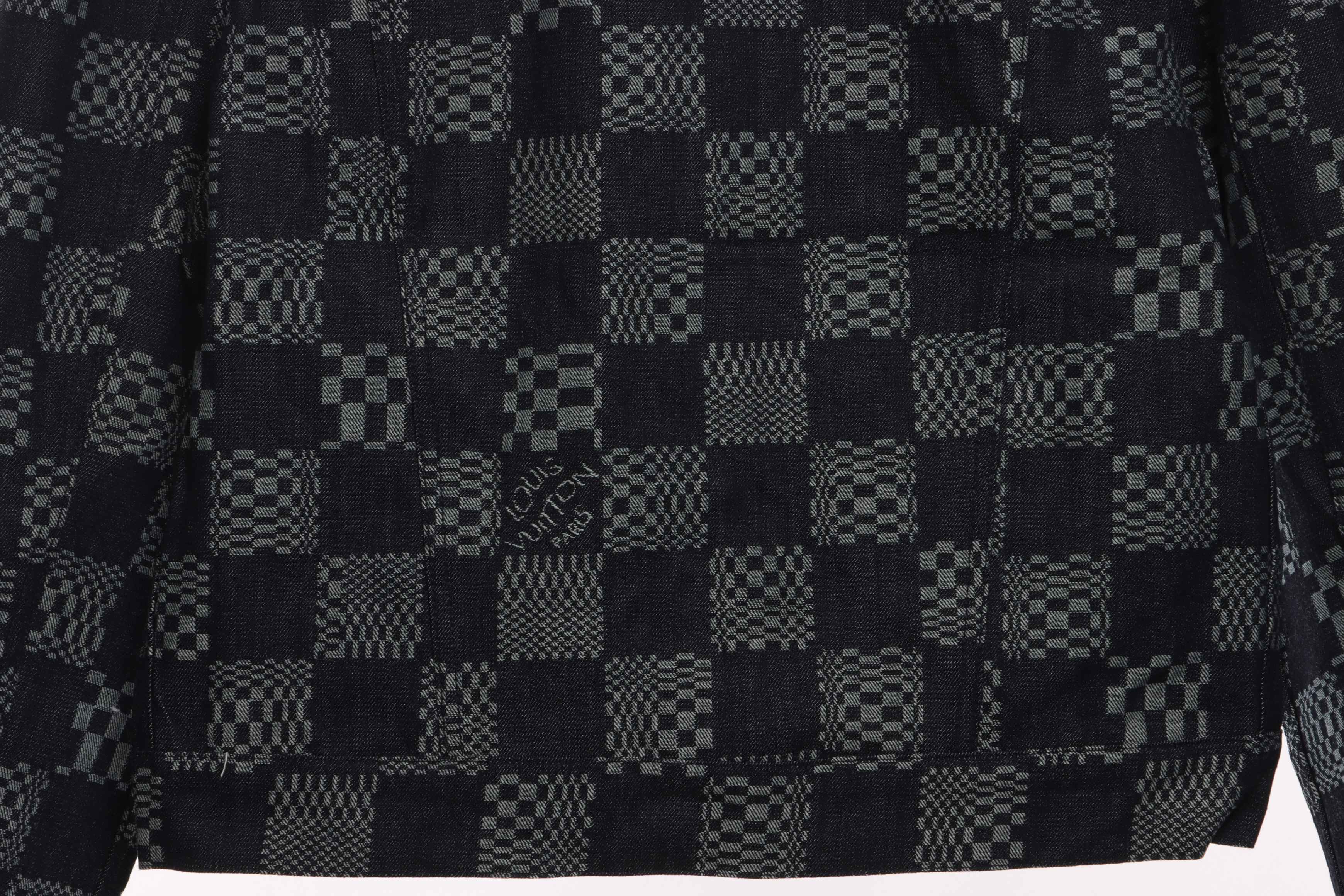Louis Vuitton Twisted Checkerboard Denim Jacket