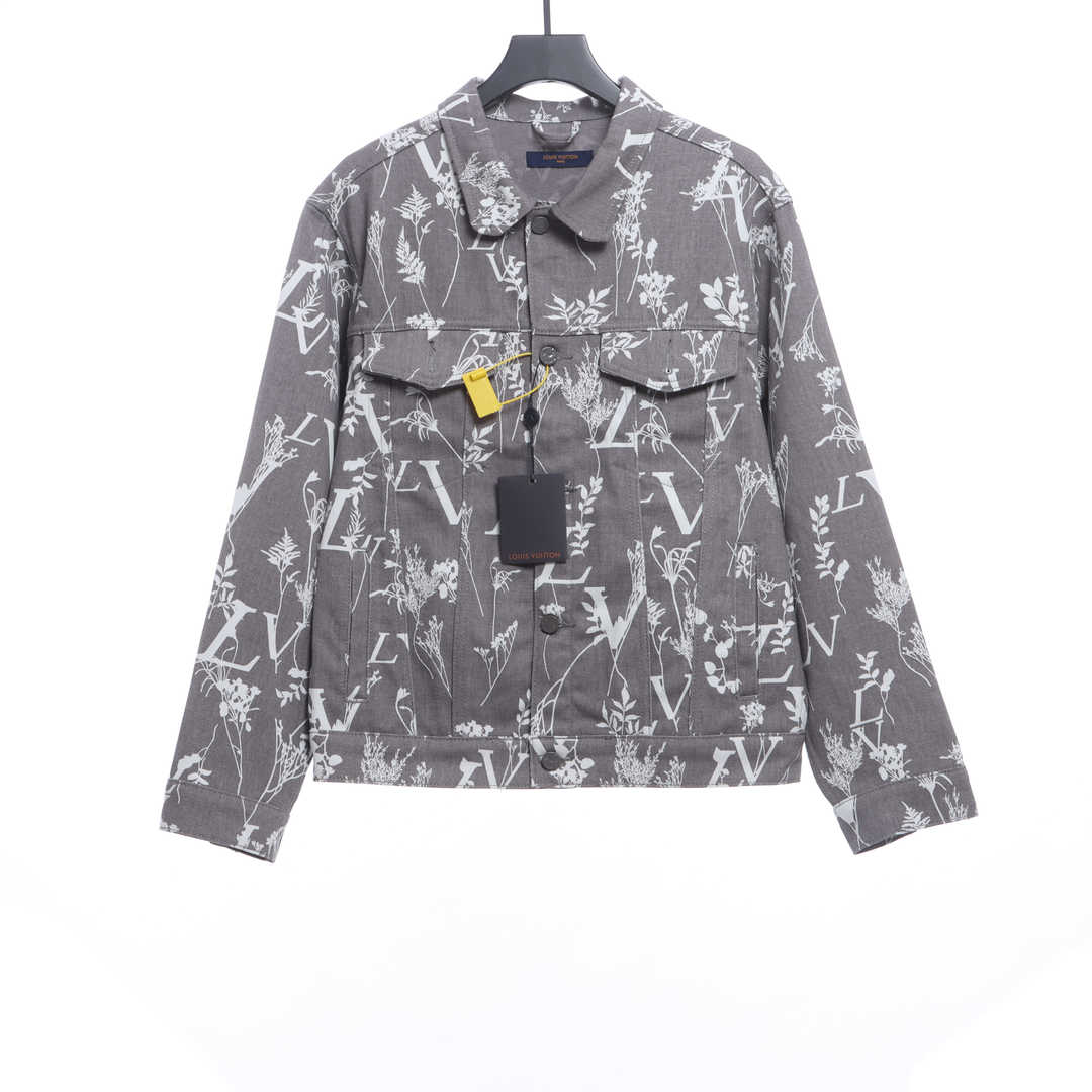Louis Vuitton Wheat Ears Print Denim Jacket