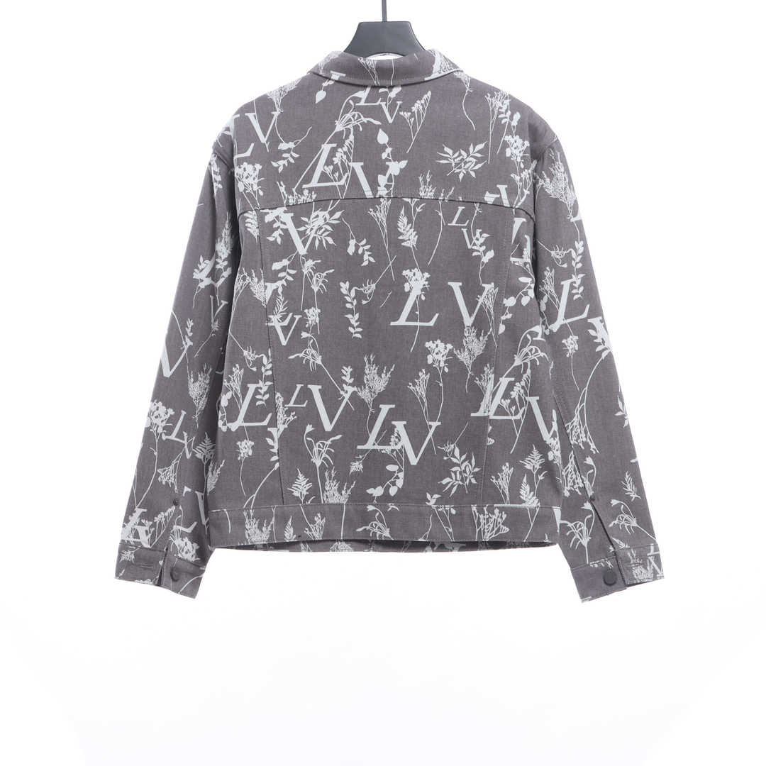 Louis Vuitton Wheat Ears Print Denim Jacket