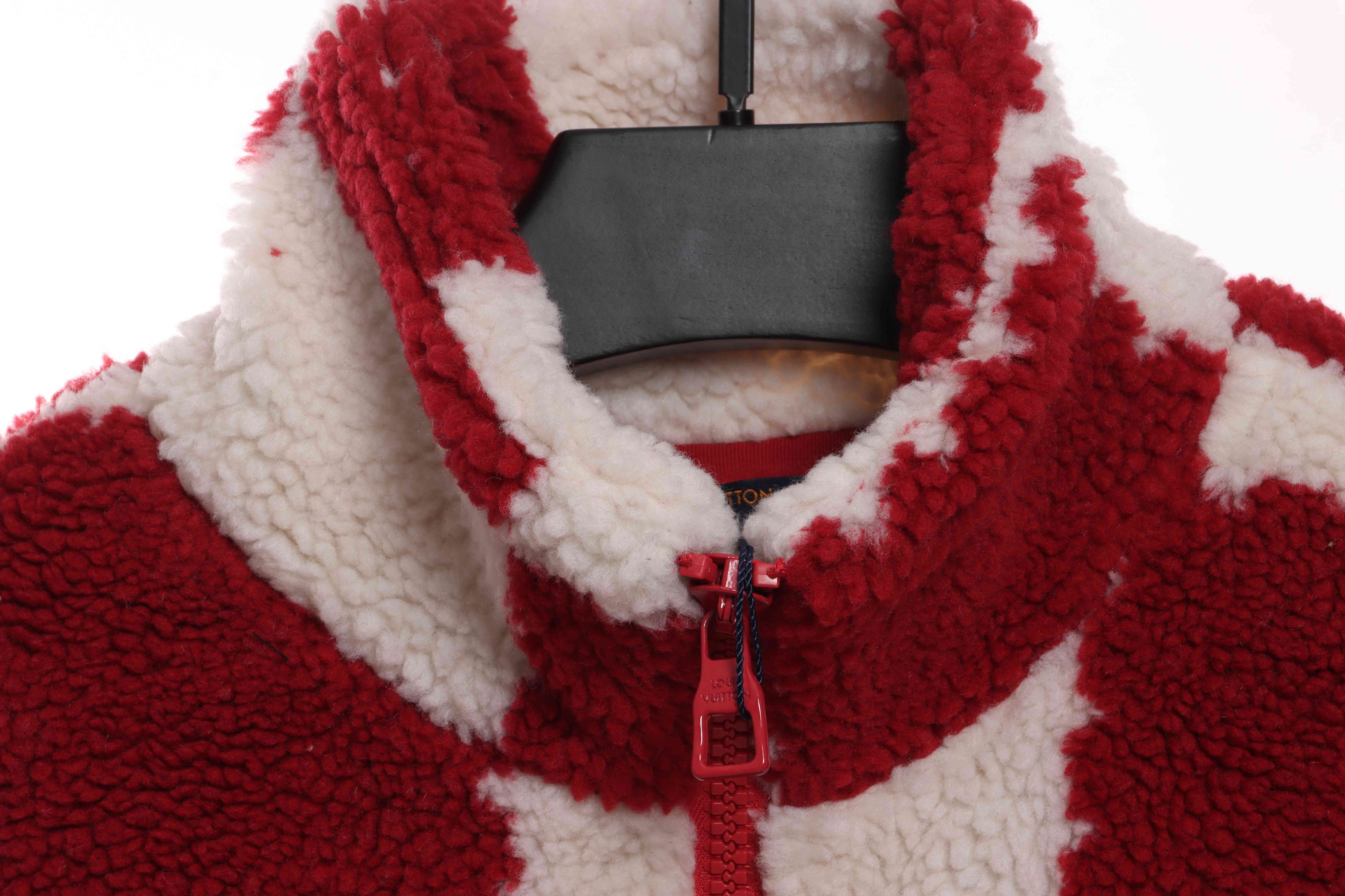 Louis Vuitton x NIGO Checkerboard Cashmere Jacket Red
