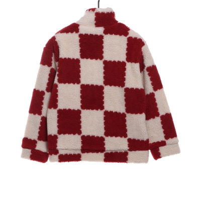 Louis Vuitton x NIGO Checkerboard Cashmere Jacket Red 02