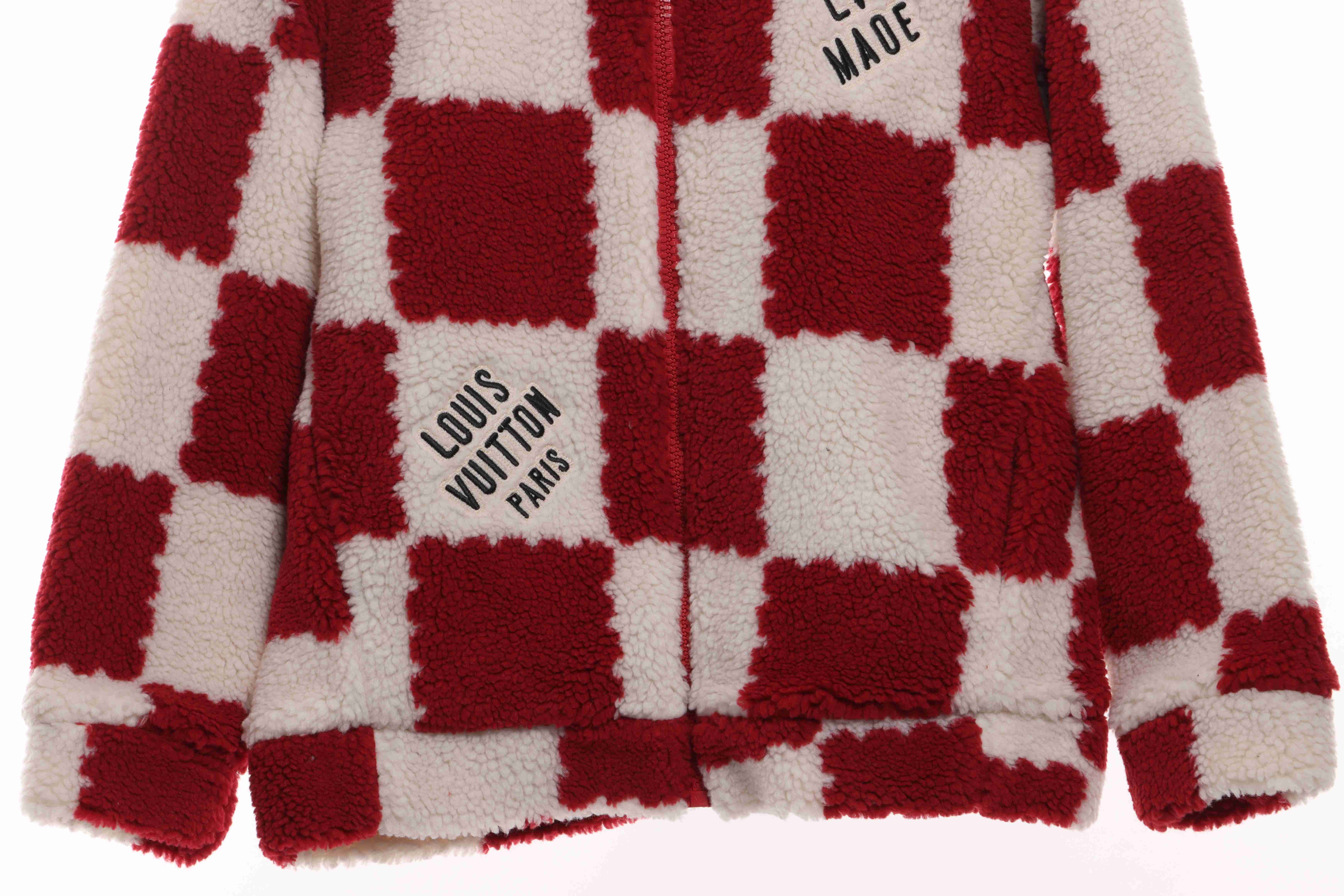Louis Vuitton x NIGO Checkerboard Cashmere Jacket Red
