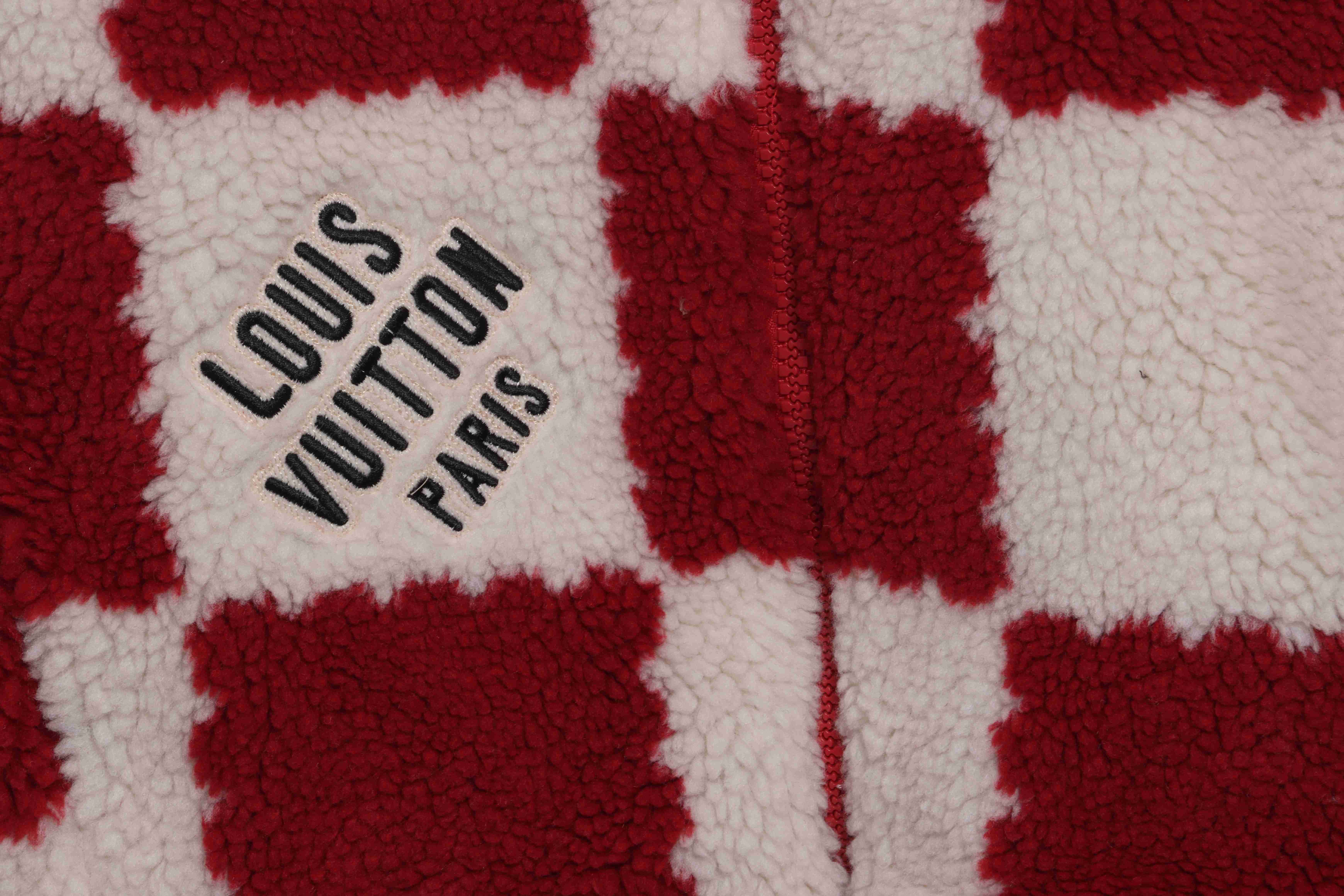 Louis Vuitton x NIGO Checkerboard Cashmere Jacket Red