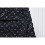 Louis Vuitton x Supreme All Over Print Denim Jacket Black