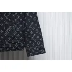 Louis Vuitton x Supreme All Over Print Denim Jacket Black