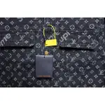 Louis Vuitton x Supreme All Over Print Denim Jacket Black