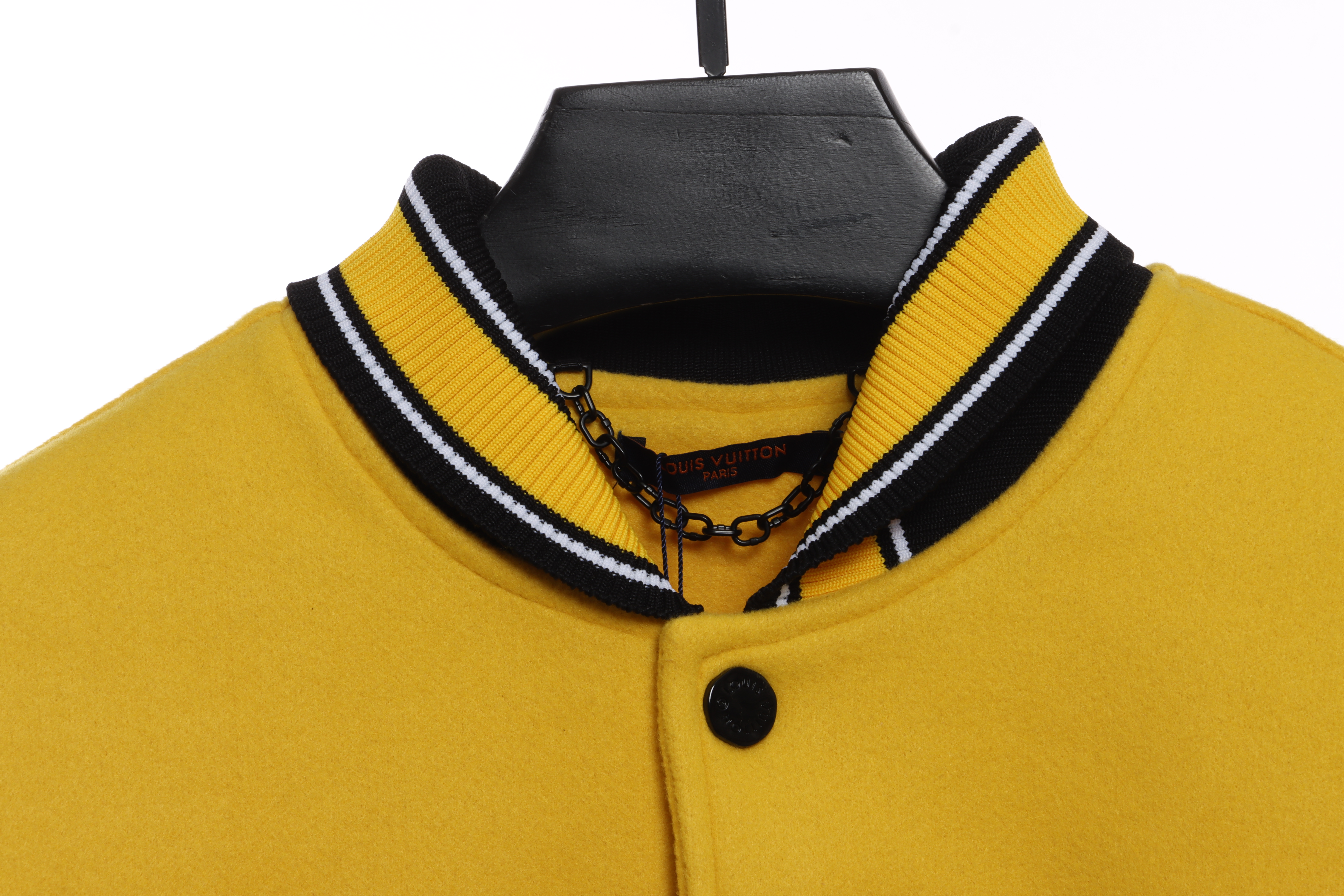 Louis Vuitton Yellow And Black Panther Wool Jacket