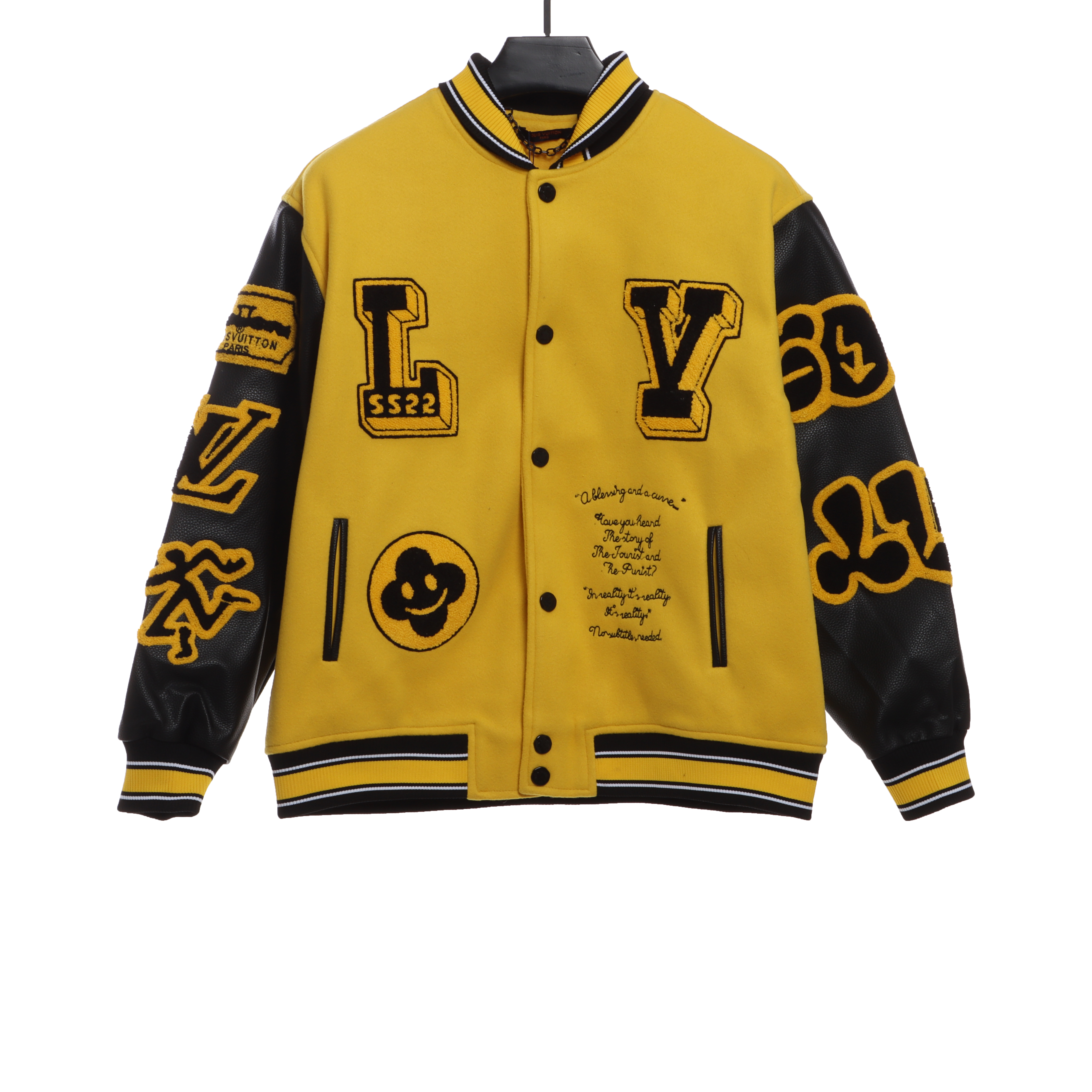 Louis Vuitton Yellow And Black Panther Wool Jacket