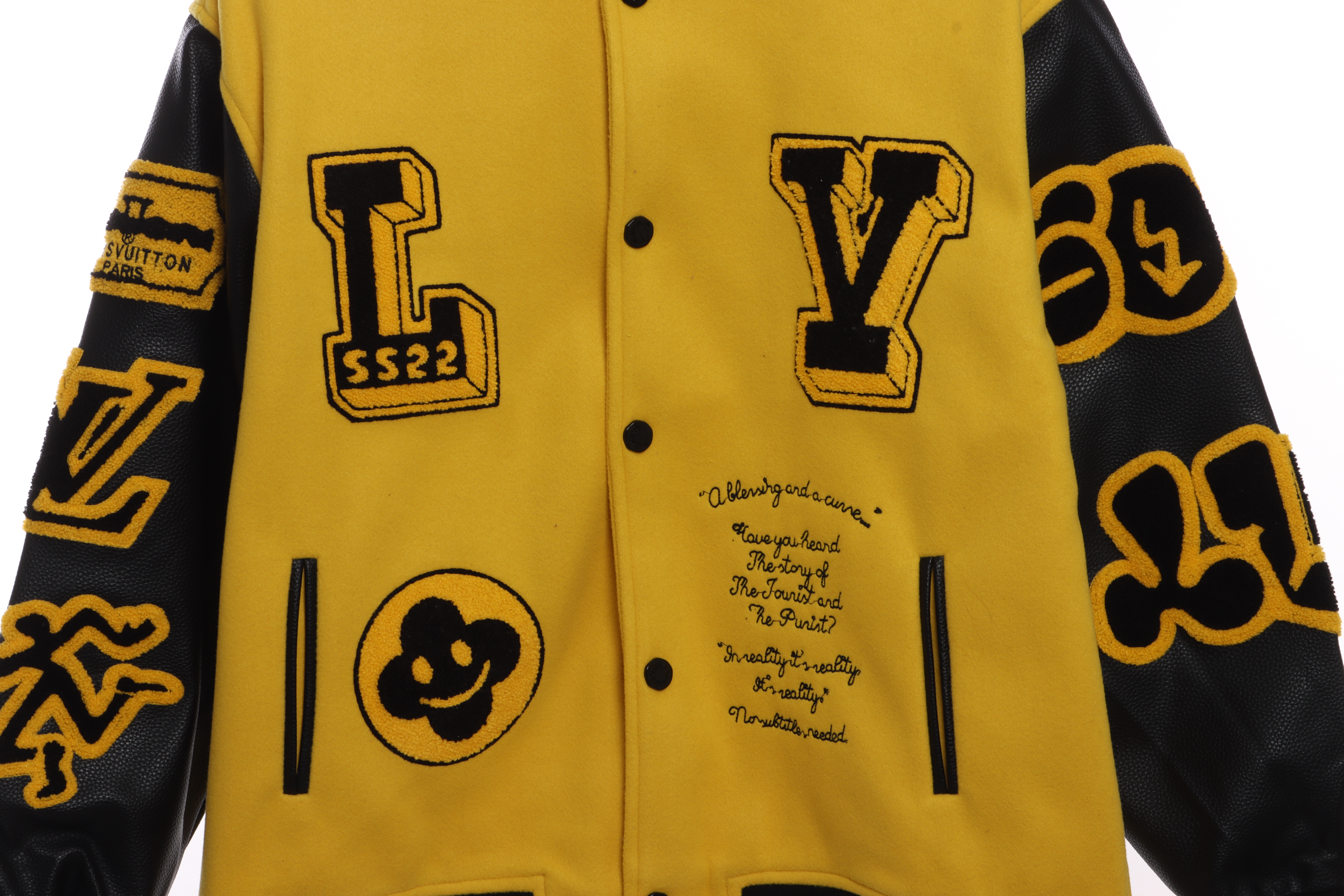 Louis Vuitton Yellow And Black Panther Wool Jacket