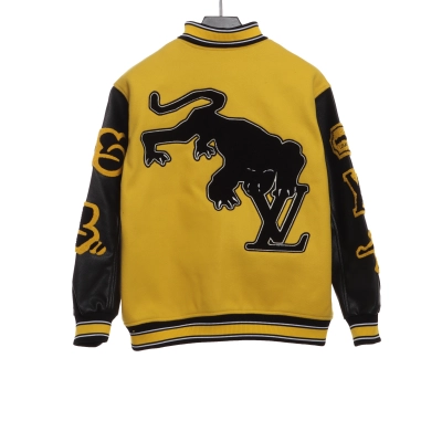 Louis Vuitton Yellow And Black Panther Wool Jacket 02