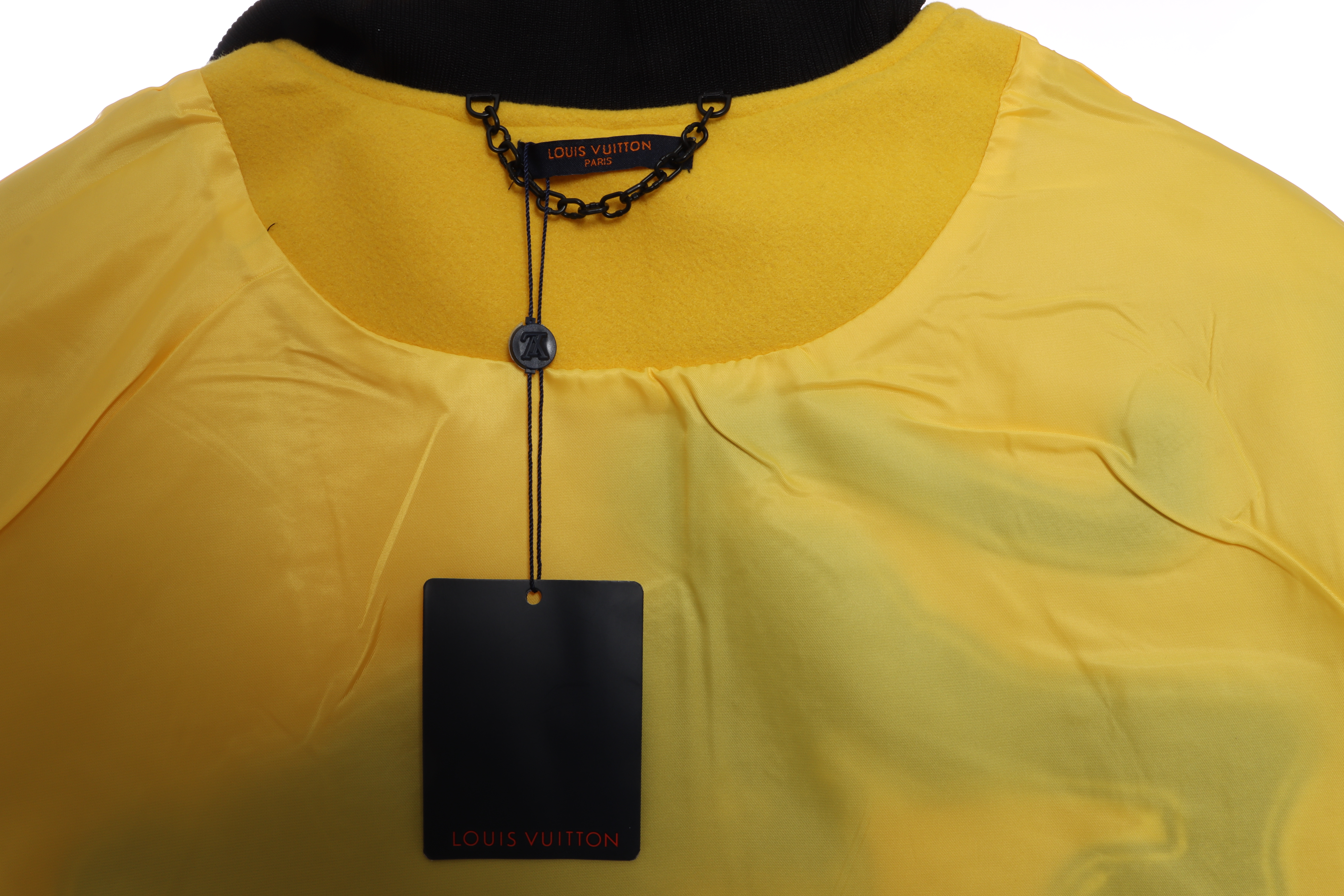 Louis Vuitton Yellow And Black Panther Wool Jacket
