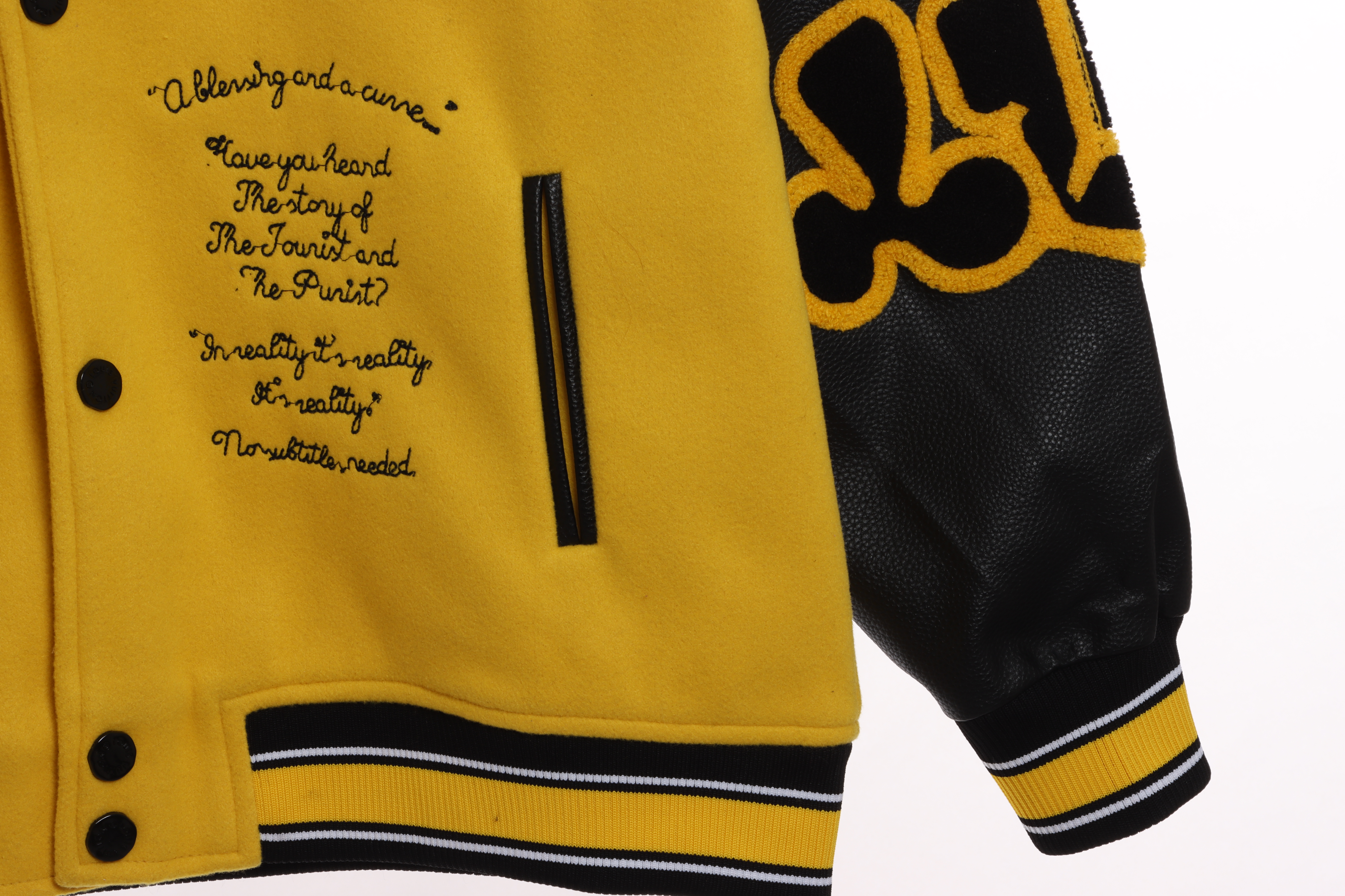 Louis Vuitton Yellow And Black Panther Wool Jacket