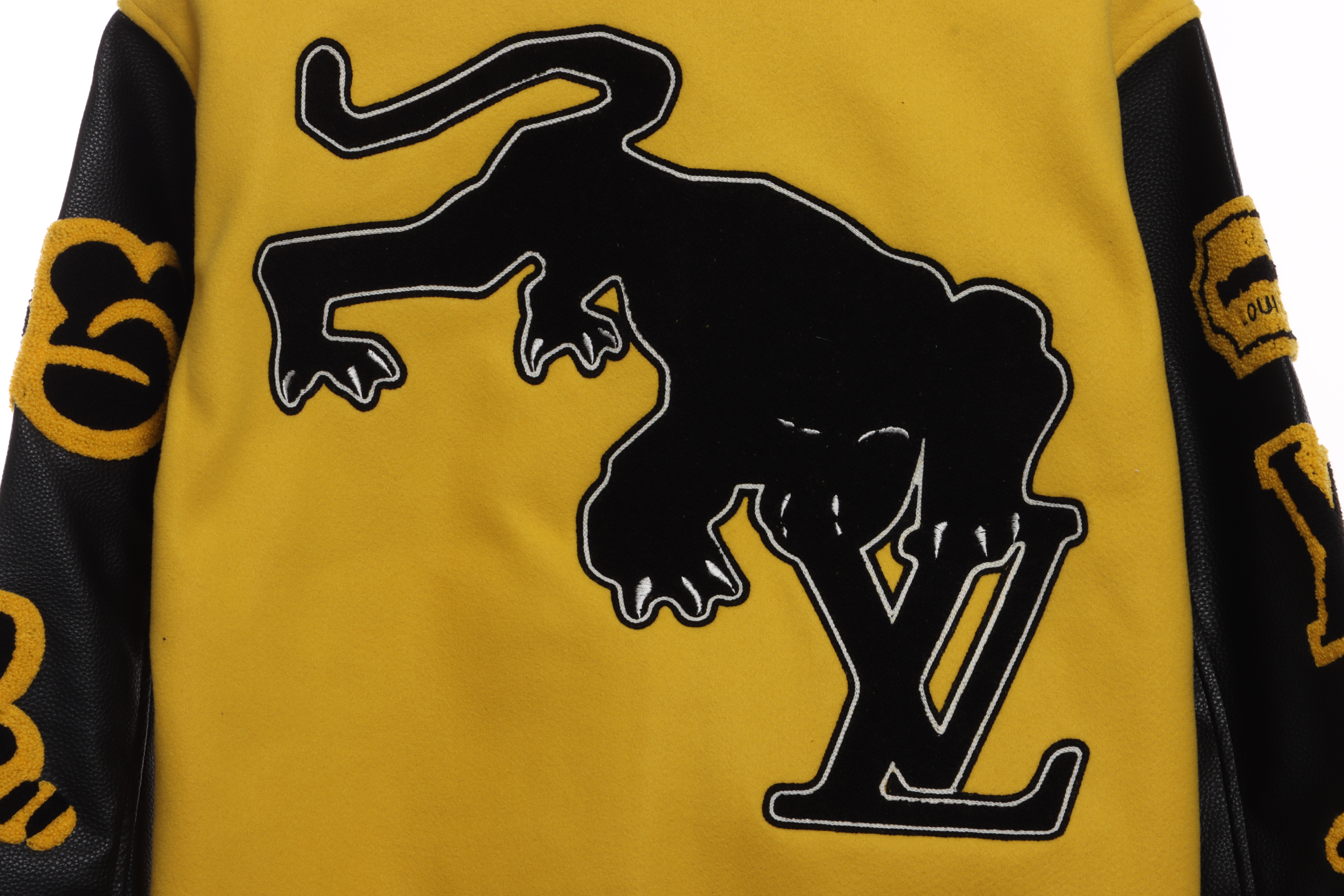 Louis Vuitton Yellow And Black Panther Wool Jacket