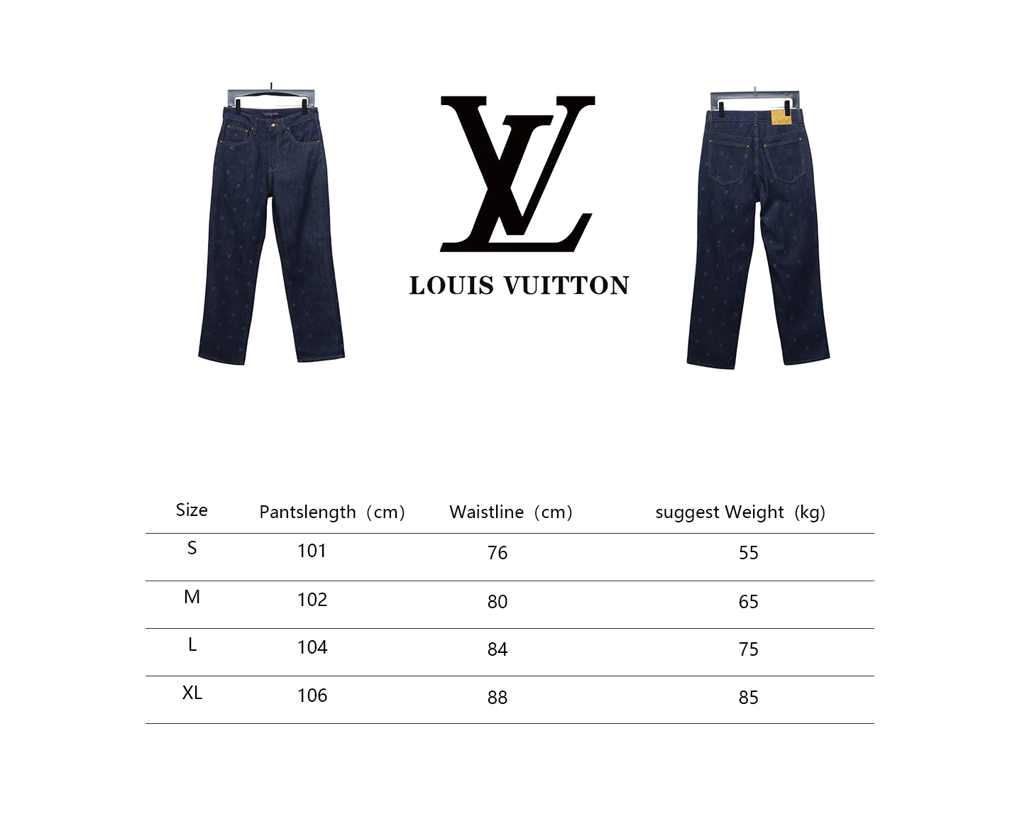 Louis Vuitton 24 Styles Of Logo Embroidered Denim Trousers