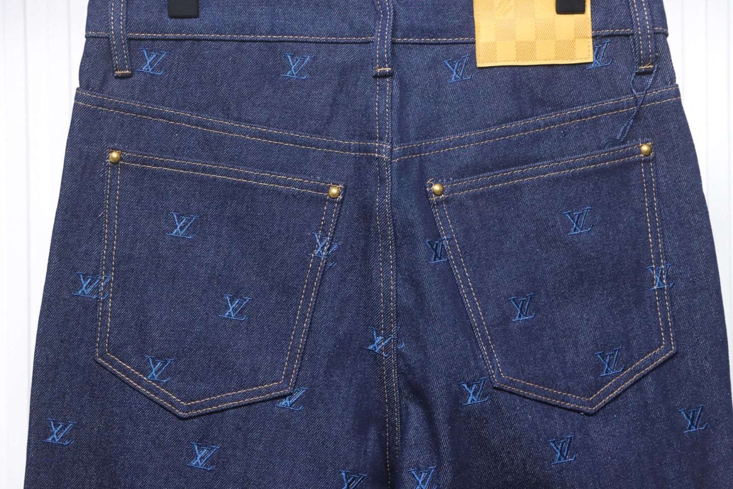 Louis Vuitton 24 Styles Of Logo Embroidered Denim Trousers