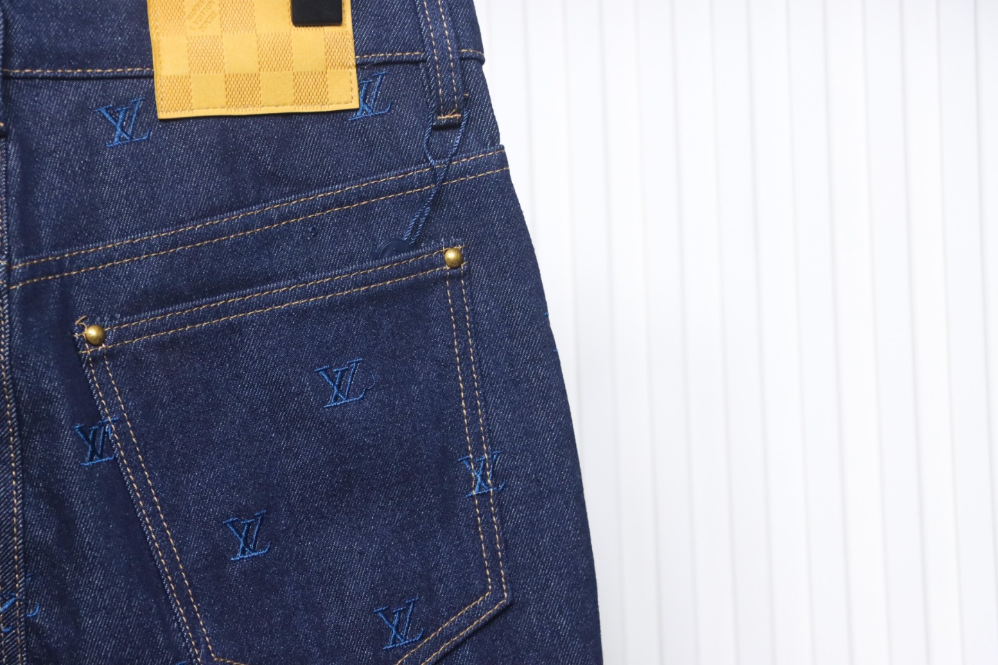 Louis Vuitton 24 Styles Of Logo Embroidered Denim Trousers
